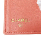 Chanel Wallet Quilted Trifold Lambskin Pink Gold Mini Small — view 5
