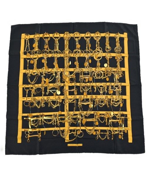 Hermes Bandana Scarf Black