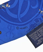 Hermes Bandana Scarf Blue — view 5