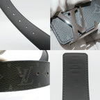Louis Vuitton Tenture Ceinture Monogram Eclipse Black Belt Calf Leather — view 8