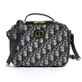 Dior Trotter Oblique 30 Montaigne 2-Way Shoulder Bag Beige Navy