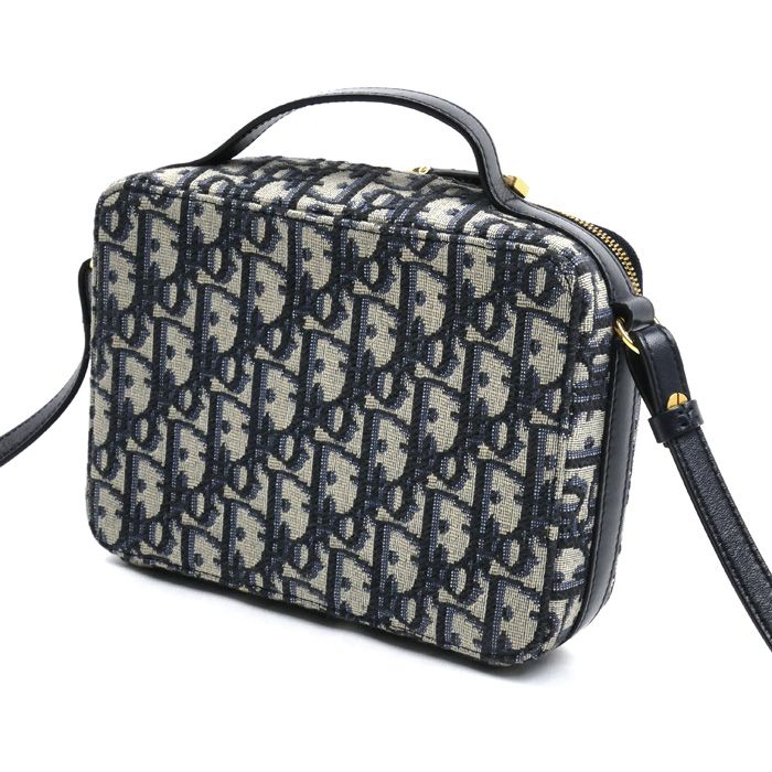 Dior Trotter Oblique 30 Montaigne 2-Way Shoulder Bag Beige Navy — view 2