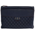 Chanel Quilted CC Logo Lambskin Clutch