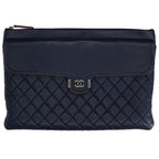 Chanel Quilted CC Logo Lambskin Clutch
