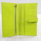 Hermes Bearn Souffle Verso Wallet Silver Yellow Leather — view 7