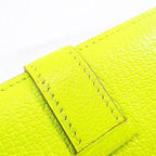 Hermes Bearn Souffle Verso Wallet Silver Yellow Leather — view 5