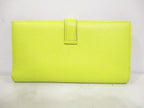 Hermes Bearn Souffle Verso Wallet Silver Yellow Leather — view 3