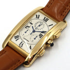 Cartier Tank American LM Chrono Reflex Watch Yellow Gold Perpetual Carre 18k — view 2