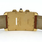 Cartier Tank American LM Chrono Reflex Watch Yellow Gold Perpetual Carre 18k — view 5