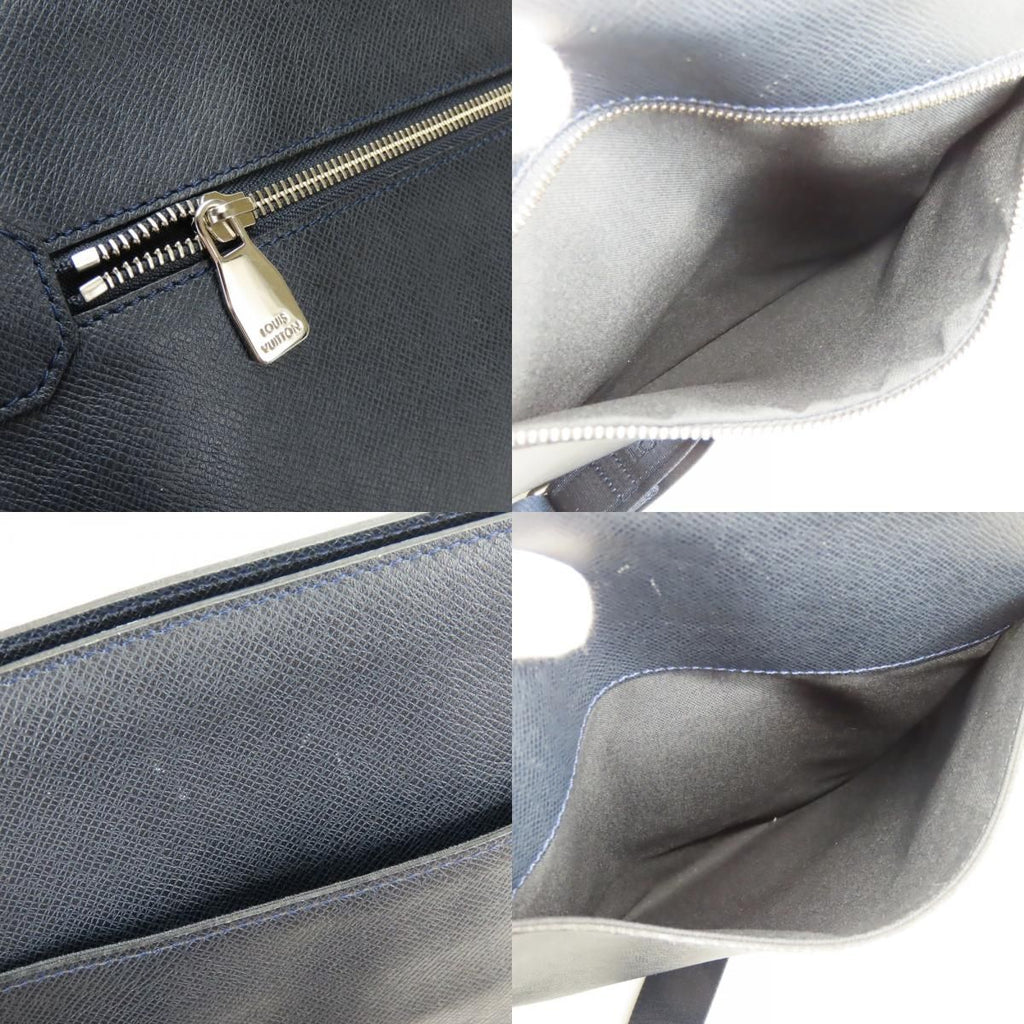 Louis Vuitton Shoulder Bag Sasha Taiga Dark Navy Crossbody Daily Use — view 6