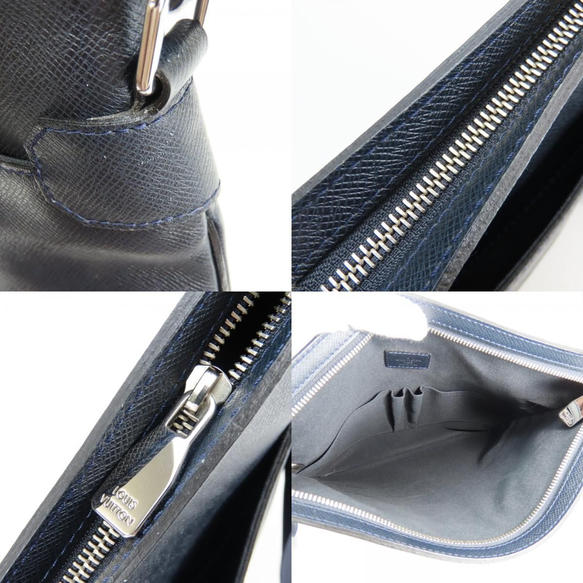 Louis Vuitton Shoulder Bag Sasha Taiga Dark Navy Crossbody Daily Use — view 7