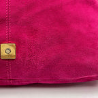 Fendi Zucca Pattern Shoulder Bag Mamma Baguette Suede Pink — view 4