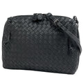Bottega Veneta Intrecciato Nodini Shoulder Bag Leather Black