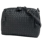 Bottega Veneta Intrecciato Nodini Shoulder Bag Leather Black