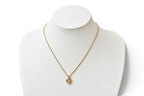 Dior Necklace Choca Vintage Heart Motif Rhinestone Gold — view 2