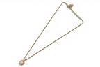 Dior Necklace Choca Vintage Heart Motif Rhinestone Gold — view 3