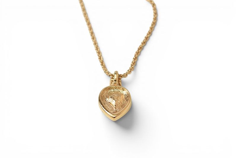 Dior Necklace Choca Vintage Heart Motif Rhinestone Gold — view 7