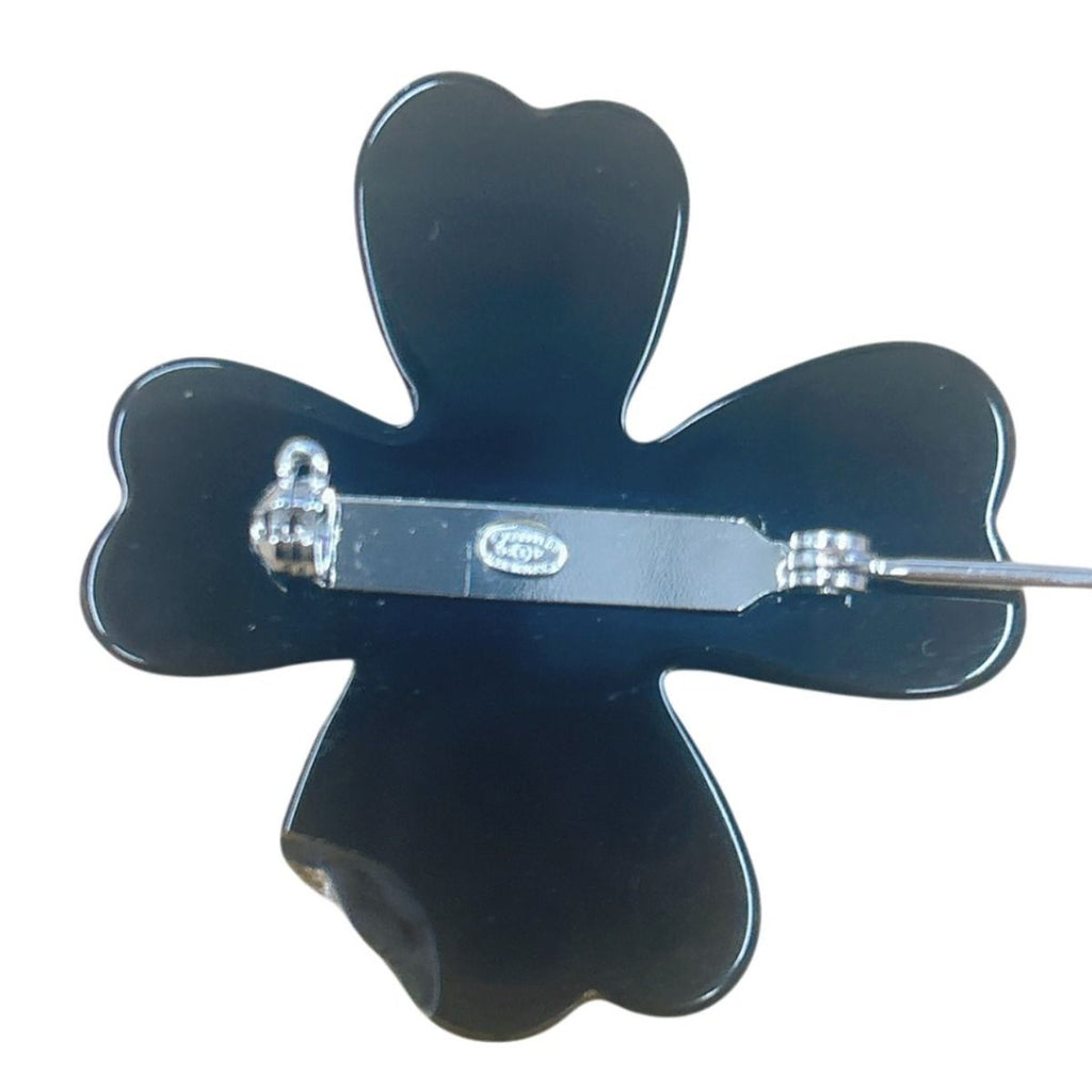 Chanel Clover Brooch with Bean Black Multicolor — view 5