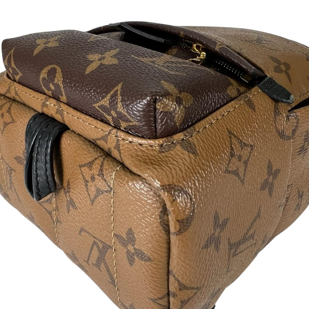 Louis Vuitton Monogram Reverse Mini Palm Springs Backpack Brown — view 7