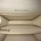 Chanel Caviar Leather Micro Quilted Chain Shoulder Bag White Price Negotiation — view 7