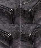 Chanel Chain Shoulder Bag Crossbody Gold Caviar Leather Bias Stitch — view 5