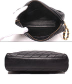 Chanel Chain Shoulder Bag Crossbody Gold Caviar Leather Bias Stitch — view 3
