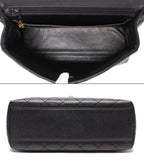Chanel Handbag Gold Quilted Caviar Leather Single Flap — view 3