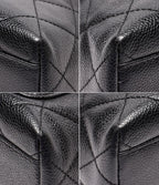 Chanel Handbag Gold Quilted Caviar Leather Single Flap — view 5