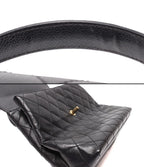 Chanel Handbag Gold Quilted Caviar Leather Single Flap — view 6
