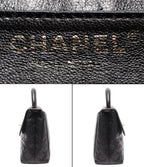 Chanel Handbag Gold Quilted Caviar Leather Single Flap — view 4