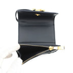 Bottega Veneta Trifold Wallet Intrecciato Andiamo Lambskin Navy — view 6