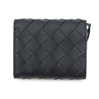 Bottega Veneta Trifold Wallet Intrecciato Andiamo Lambskin Navy — view 3