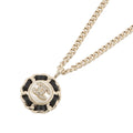 Chanel Necklace CC Logo Rhinestone Faux Pearl Metal