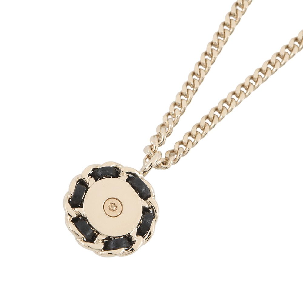 Chanel Necklace CC Logo Rhinestone Faux Pearl Metal — view 3
