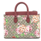 Gucci GG Blooms 2-Way Shoulder Bag Beige Pink Leather Silver — view 2