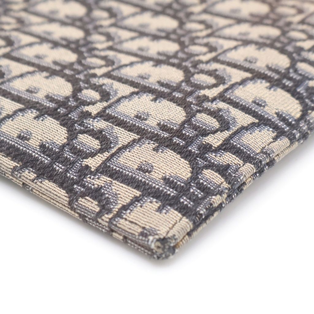 Dior White Jacquard Clutch Gray — view 5