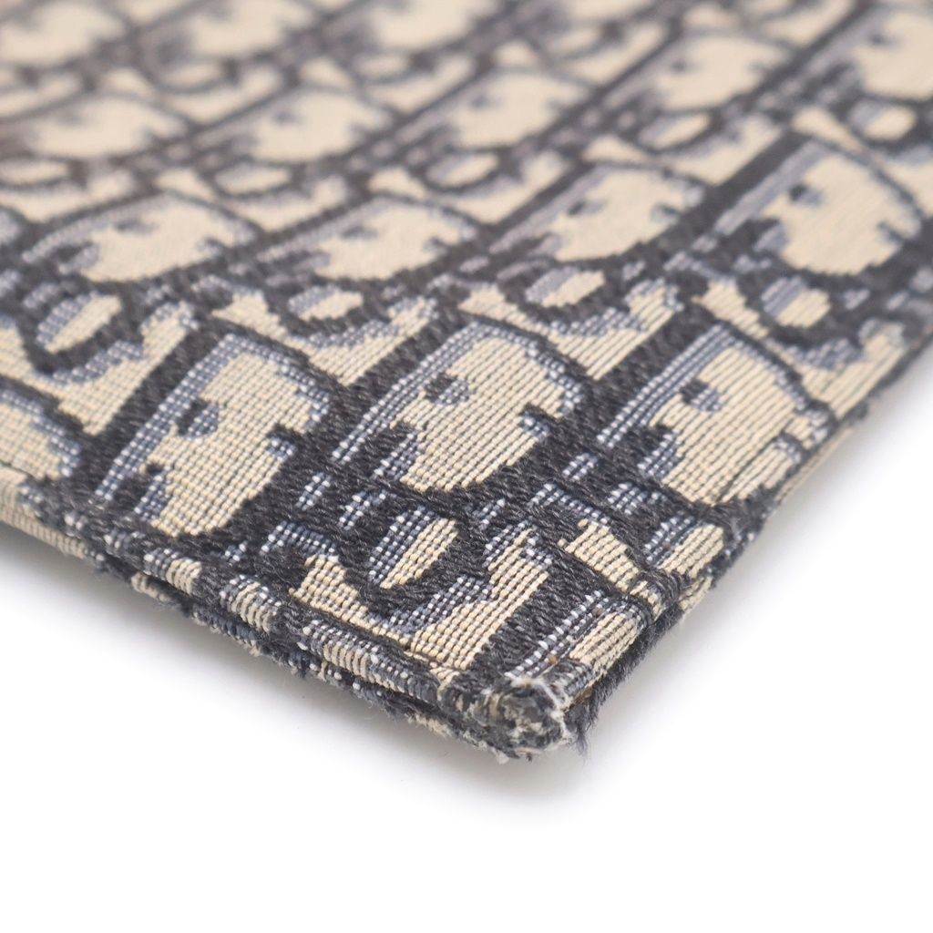 Dior White Jacquard Clutch Gray — view 6
