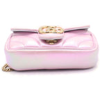 Gucci GG Marmont Mini Leather Chain Shoulder Bag Pink — view 5