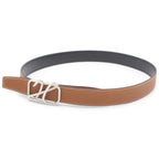 Hermes Cord Buckle Reversible Leather Belt Silver Black Brown — view 4