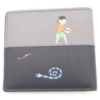 Loewe Suna Fujita Mandragora Bifold Compact Wallet Gray Leather — view 2