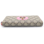 Gucci GG Supreme Bosco Zip Around Wallet Card Case Red Beige Gold — view 6