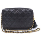 Chanel Quilted Lambskin Leather Cocobol Tassel Chain Shoulder Bag Gold Black — view 2