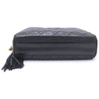 Chanel Quilted Lambskin Leather Cocobol Tassel Chain Shoulder Bag Gold Black — view 5