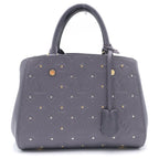 Louis Vuitton Monogram Empreinte Montaigne BB 2-Way Shoulder Bag Purple Leather