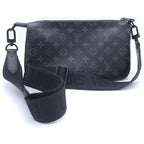 Louis Vuitton Monogram Eclipse Pochette Accessoire XL Shoulder Bag Black — view 2