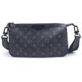 Louis Vuitton Monogram Eclipse Pochette Accessoire XL Shoulder Bag Black