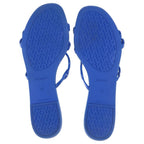 Hermes Rivage Chaine D'ancre Rubber Flat Sandals Blue — view 5
