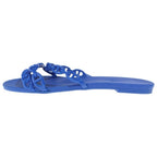 Hermes Rivage Chaine D'ancre Rubber Flat Sandals Blue