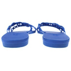 Hermes Rivage Chaine D'ancre Rubber Flat Sandals Blue — view 3