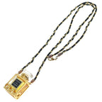 Chanel Perfume Bottle Chain Necklace Pendant Gold Black — view 2